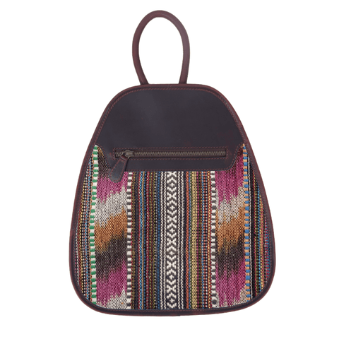 Hampshire Backpack Jacquard with Leather - Brown