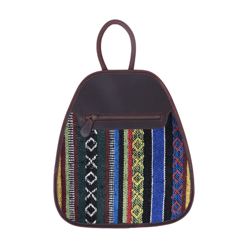 Hampshire Backpack Jacquard with Leather - Brown