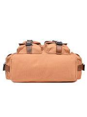 Premium Canvas & Leather Backpack – Multi-Compartment Travel & Laptop Backpack