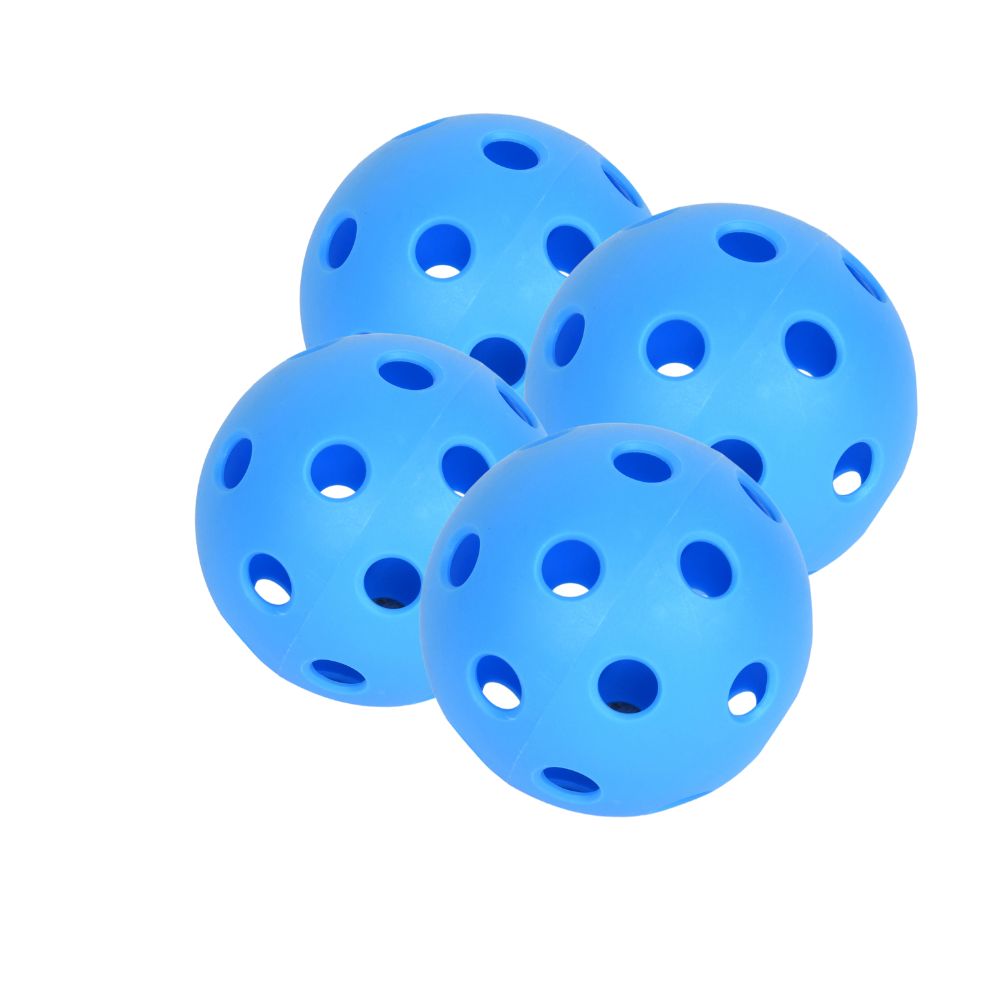 Set Of 4 Indoor Pickleball Balls 26 Hole Design High Performance Blue Copy