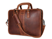 Cabrini Full-Grain Leather Messenger Bag – Fits 15.6