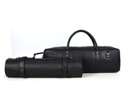 Tuscania Chef Knife Roll & Carry Bag – Raven Black (Top Grain Leather)