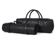 Tuscania Chef Knife Roll & Carry Bag – Raven Black (Top Grain Leather)