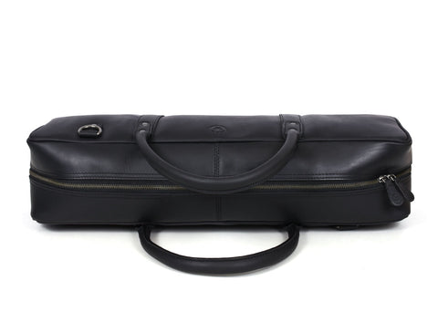 Tuscania Leather Knife Roll & Bag Combo - Raven Black