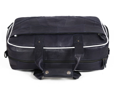 Brooks Leather Duffle Bag - Royal Blue (Upcycled Leather Collection)