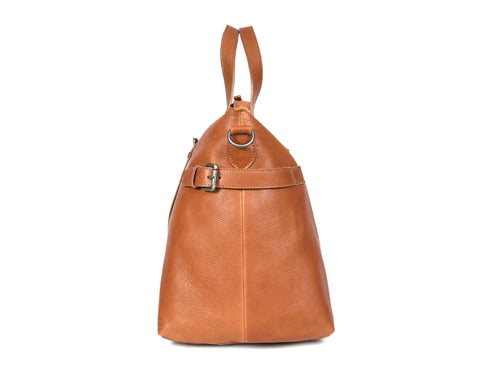 Elegant Tan Leather Travel  Bag