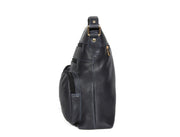 CABRINI Versa – Structured Black Multi-Pocket Shoulder Bag