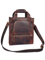 The Heritage Nomad | Vintage Brown Leather Messenger Bag for Men