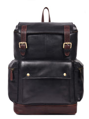 Premium Full-Grain Leather Backpack – Vintage Travel & Laptop Backpack