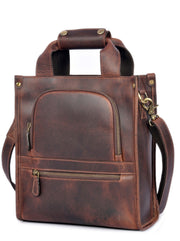 The Heritage Nomad | Vintage Brown Leather Messenger Bag for Men