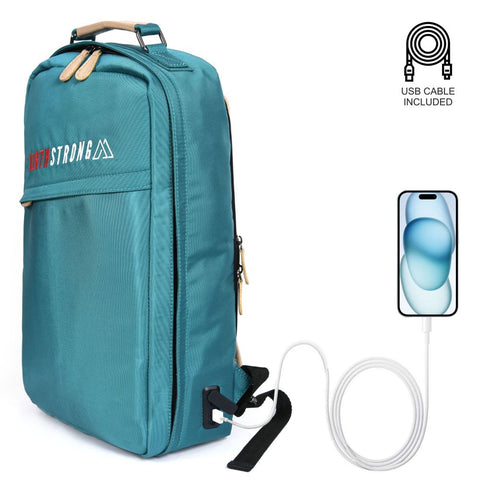 North Strong Pickleball Backpack USB Charging Port Ocean Breeze