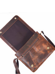 The Urban Heritage Leather Messenger Bag – Vintage Brown Crossbody Shoulder Bag