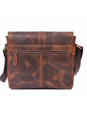 The Urban Heritage Leather Messenger Bag – Vintage Brown Crossbody Shoulder Bag