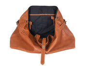 Elegant Tan Leather Travel Bag – Premium Handcrafted Duffel