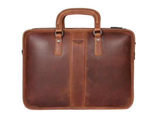 Crest Leather Messenger Bag  for Office -  ( PB-285 )