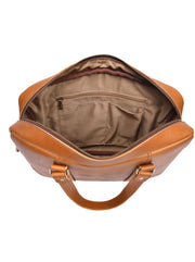 The ExecutiveCraft Leather Briefcase – Vintage Tan Leather Laptop & Office Bag