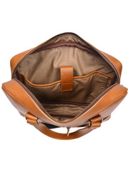 The ExecutiveCraft Leather Briefcase – Vintage Tan Leather Laptop & Office Bag