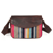 Mexico Saddle Crossbody – Dark Brown Jacquard Edition