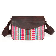 Mexico Saddle Crossbody – Dark Brown Jacquard Edition