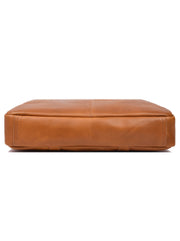 The ExecutiveCraft Leather Briefcase – Vintage Tan Leather Laptop & Office Bag