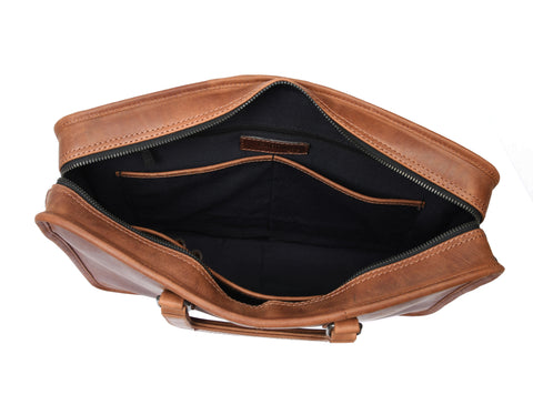 Crest Leather Messenger Bag  for Office -  ( PB-285 )