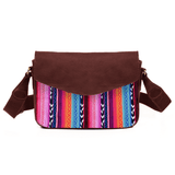 Mexico Saddle Crossbody – Dark Brown Jacquard Edition