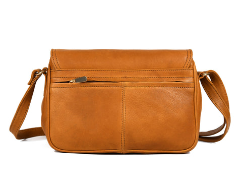 Stylish Tan Leather Crossbody Bag