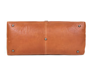 Elegant Tan Leather Travel Bag – Premium Handcrafted Duffel