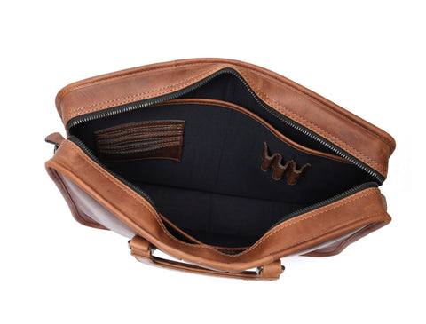 Crest Leather Messenger Bag  for Office -  ( PB-285 )