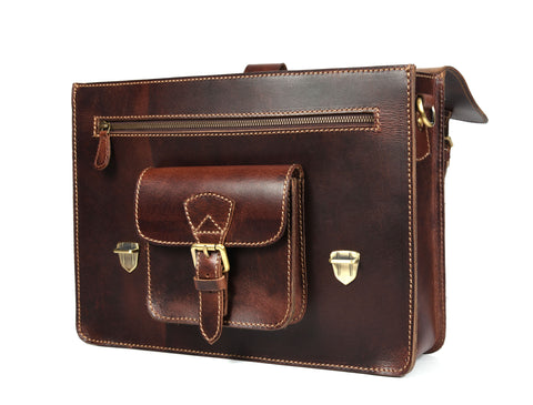 Polaris Leather Executive Messenger Bag