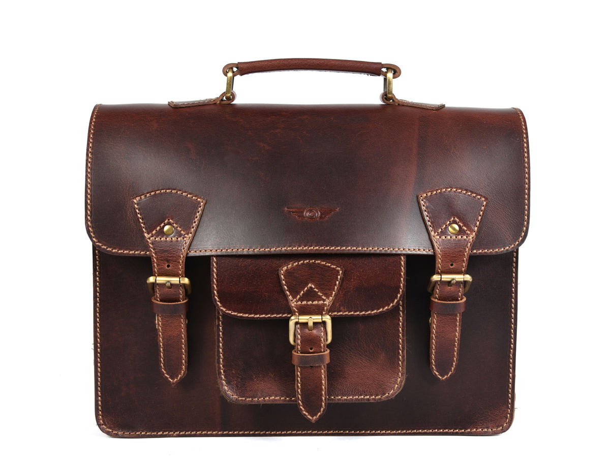 Polaris Leather Executive Messenger Bag