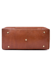 Auren Premium Leather Travel Duffle Bag – Brown