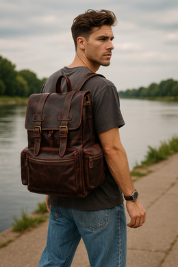 Handcrafted Vintage Leather Backpack – Laptop, Travel & Everyday Use