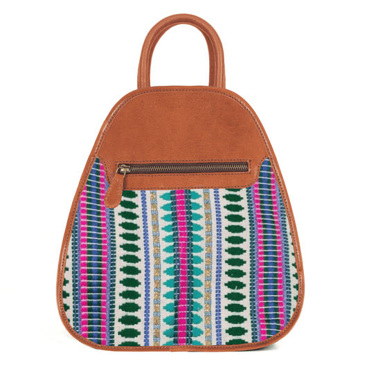 Hampshire Backpack Jacquard with Leather - Tan