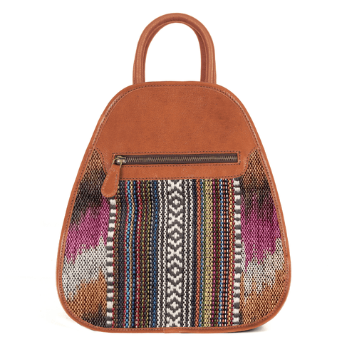 Hampshire Backpack Jacquard with Leather - Tan