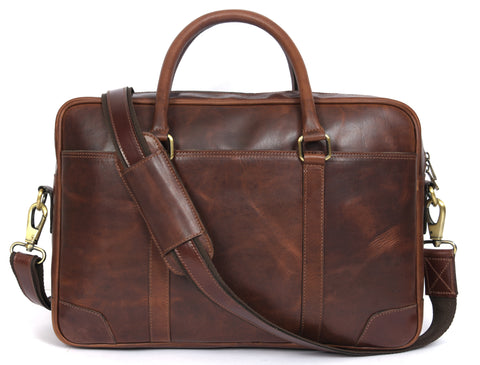Leather Portfolio Bag - Multicolor
