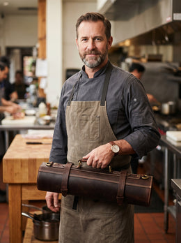 Top Grain Leather Knife Roll – Handcrafted Culinary Organizer