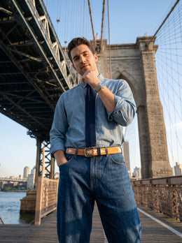 Twist Buckle Leather Belt – Timeless Handcrafted Design