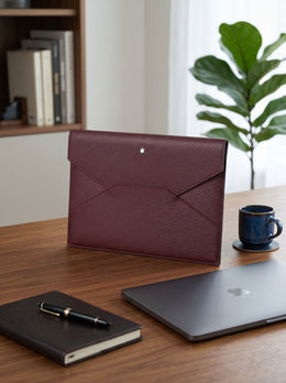 Minimalist Full-Grain Leather Laptop Sleeve Case
