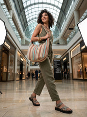 Illinois Reversible Sling Bag – Dual-Style Jacquard Crossbody