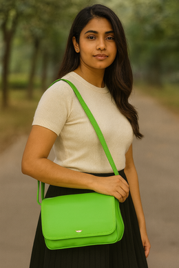 Stylish Leather Crossbody – Compact & Timeless