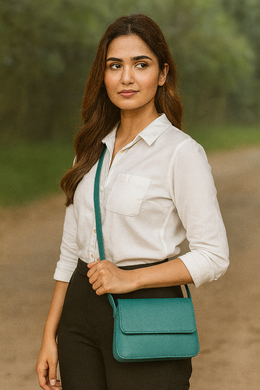 Celeste Chic Leather Handbag – Top Grain Elegance for Women