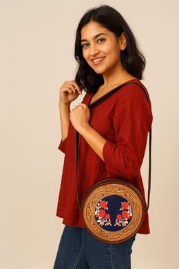 Classic Leather Ladies Handbag – Everyday Indian Tote