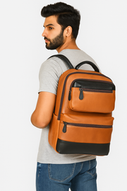 Cabrini Urban Explorer Leather Backpack – Brown Black