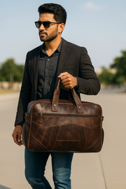 Brooks Upcycled Leather Duffle Bag – Walnut