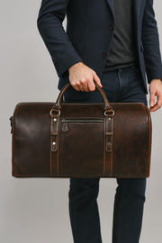 Taranto Leather Weekender Bag  - Cedar