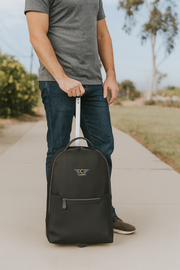 Luxury Leather Trolley Backpack – Handcrafted Travel Essential