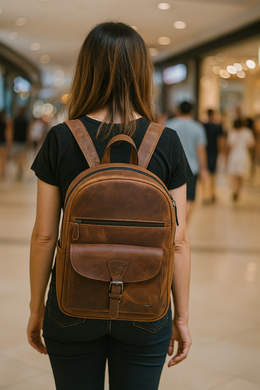 CABRINI Velour – Heritage Leather Daypack