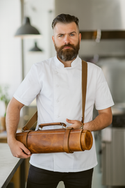 Top Grain Leather Knife Roll – 10 Slot Chef Tool Wrap