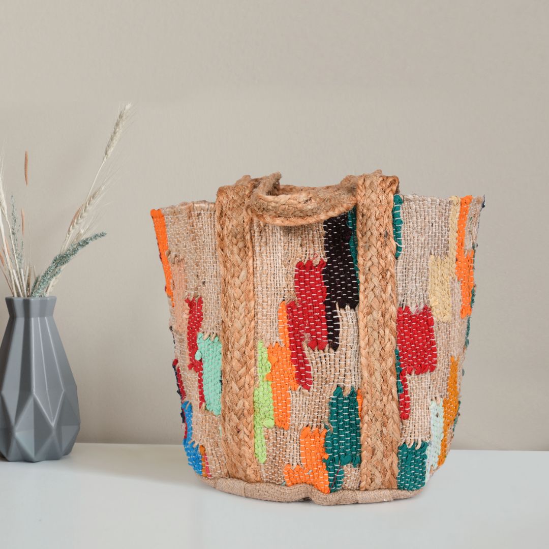 Desert Sunset Jute Tote Bag- LB898